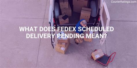 why does my fedex package say pending